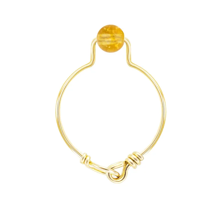 Bague citrine & or 14k gold-filled (50)