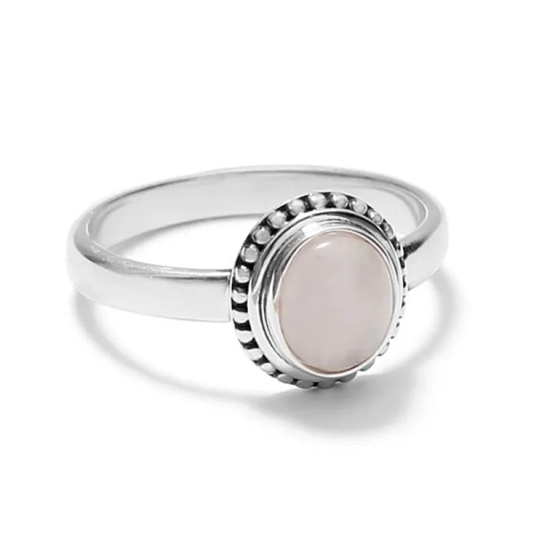 Bague pierre de Lune et argent 52