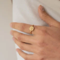 Bague réglable astro doré - cancer