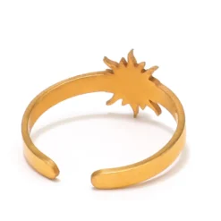 Bague soleil réglable jaspe rouge