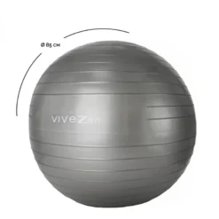 Ballon de yoga - 85 cm - gris