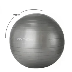 Ballon de yoga - 55 cm - gris
