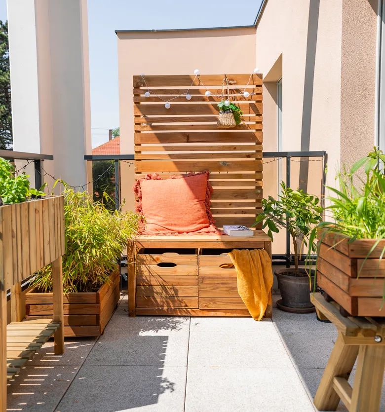 Banc brise-vue multi usages memphis