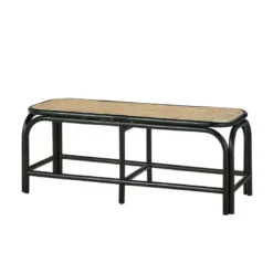 Banc en rotin et cannage