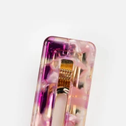Barrette rectangle - pink