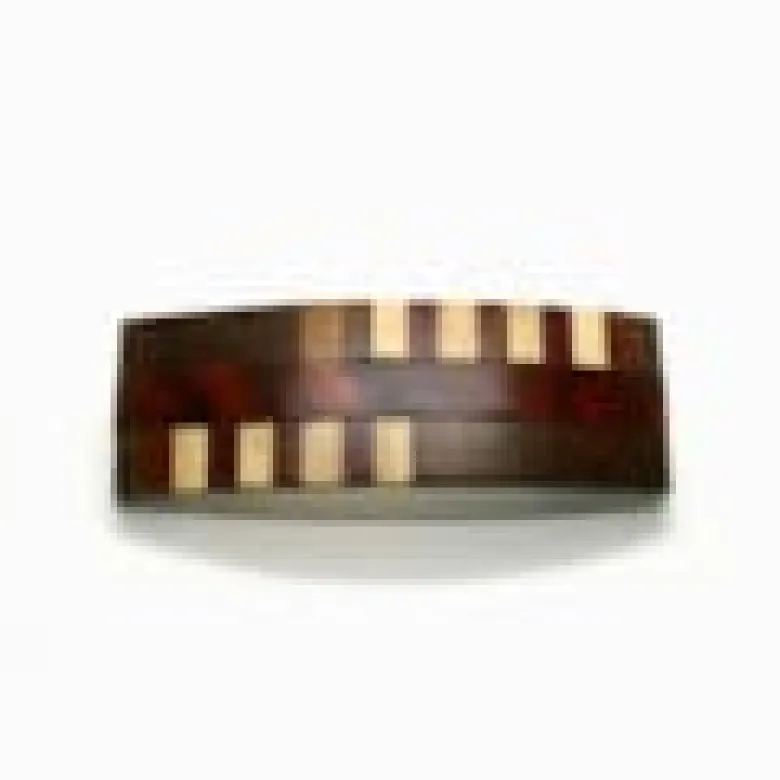 Barrettes marqueterie en bois