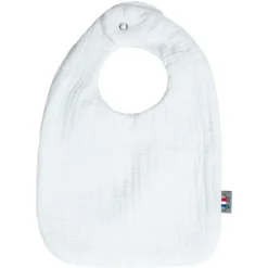Bavoir en gaze de coton jeanne blanc
