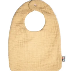 Bavoir en gaze de coton jeanne biscuit