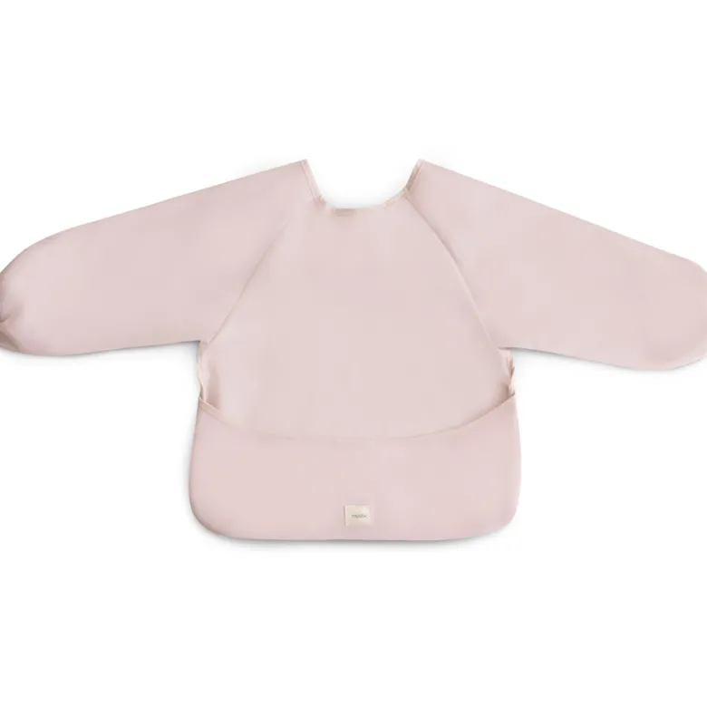 Bavoir à manches longues blush (6-24 mois)
