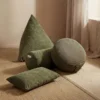 Berlingot - coussin méditation vert kaki