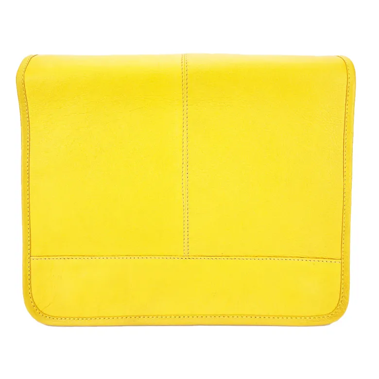 Besace messager cuir maxime jaune