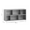 Bibliothèque basse finition bois clair chêne l140 cm epure