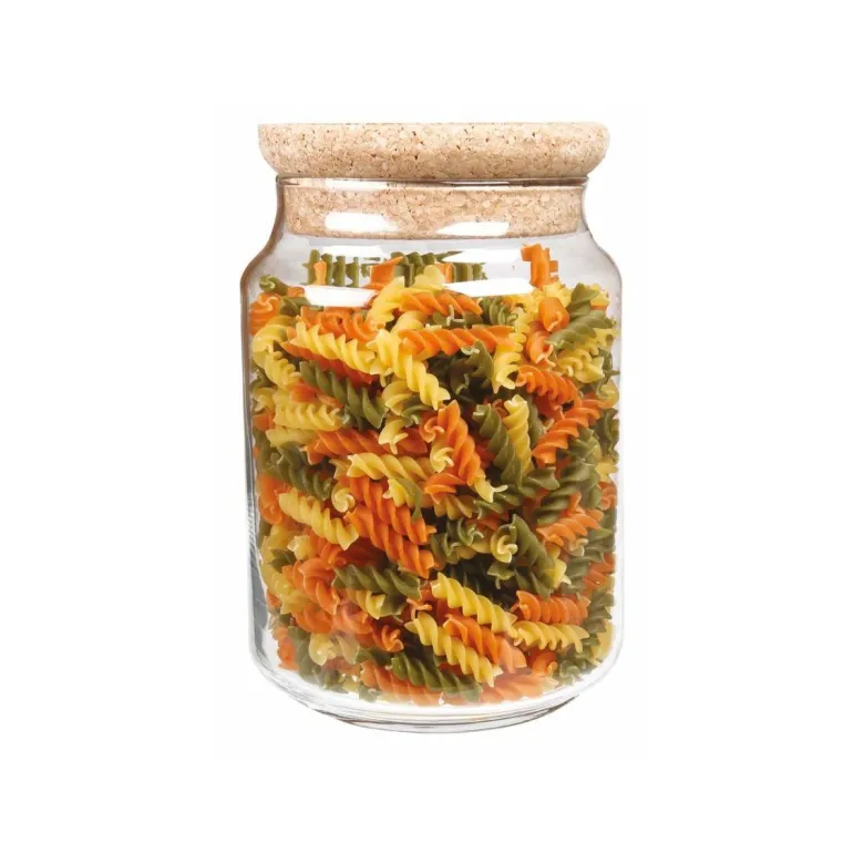Bocal en verre - couvercle liège - 1l