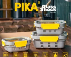 Boite alimentaire verre glassshock 640ml - pika