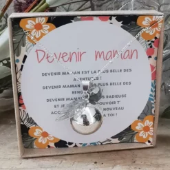Bola de grossesse argent pierre