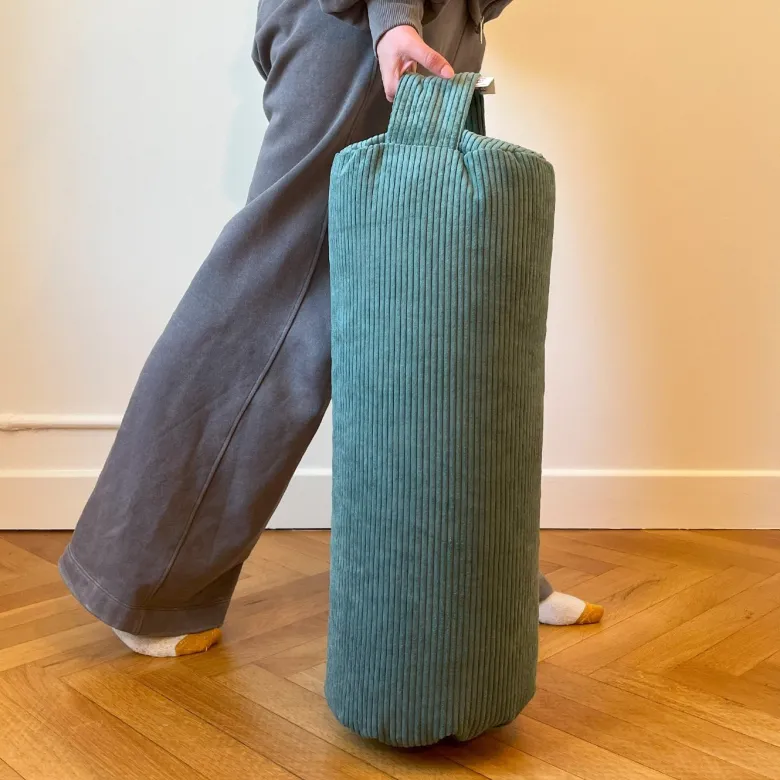 Bolster - coussin de yoga bleu vert