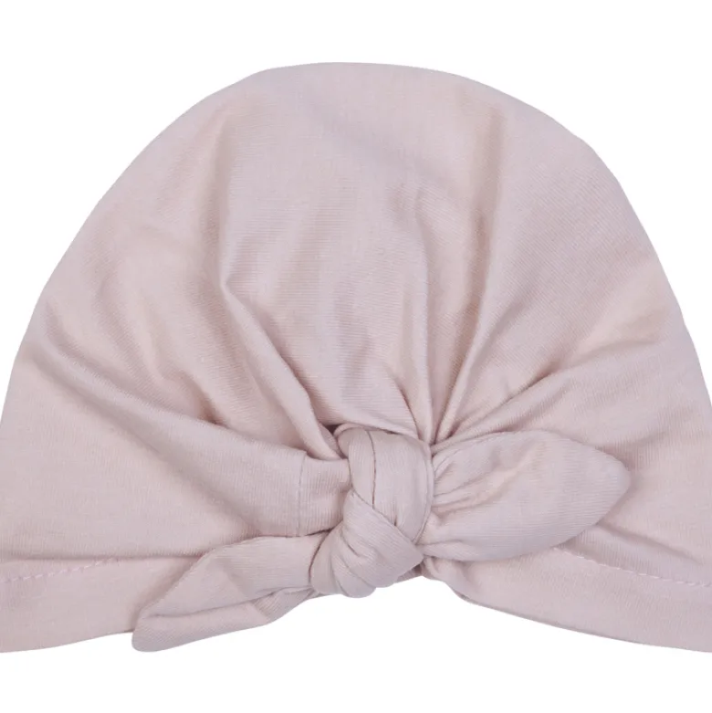 Bonnet de naissance noué nude