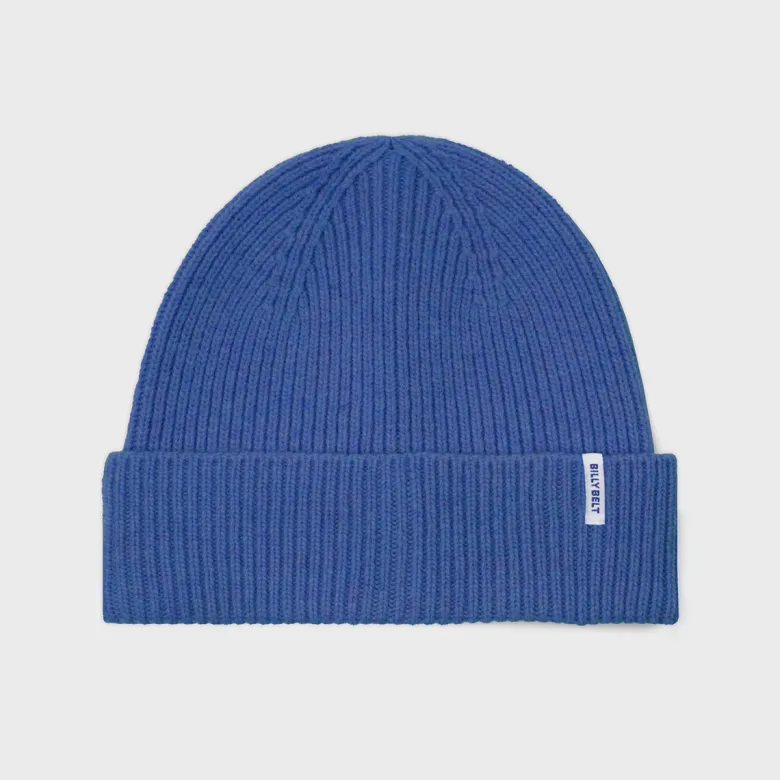 Bonnet en laine d'agneau bleu jeans