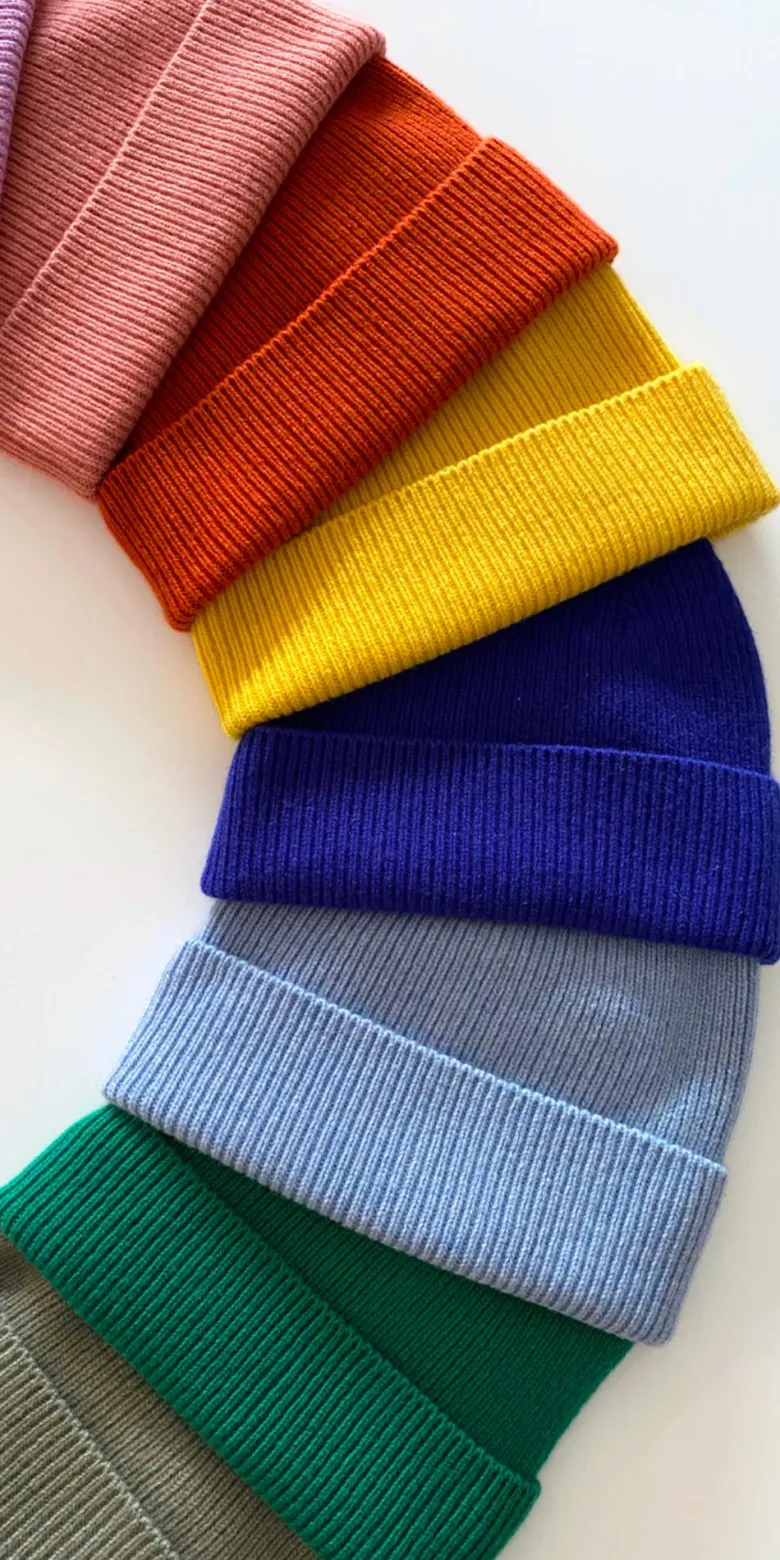 Bonnet mérinos et cachemire Kaki