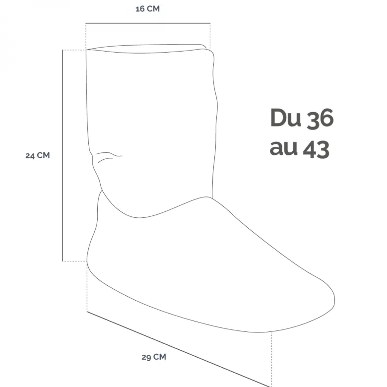 Boots, chaussons chauffants Anthracite