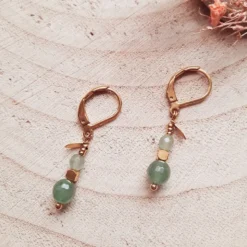 Boucles d'oreilles comète aventurine