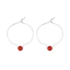 Boucles d'oreilles cornaline & argent