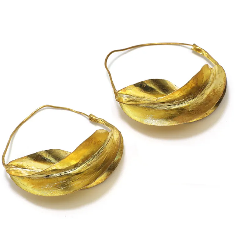 Boucles d'oreilles dorées Peuls