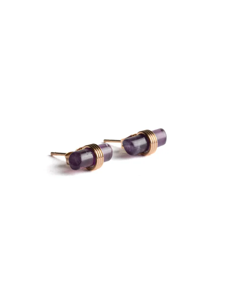 Boucles d'oreilles ilios quartz rose Rose Pâle