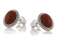 Boucles d'oreilles jaspe argent