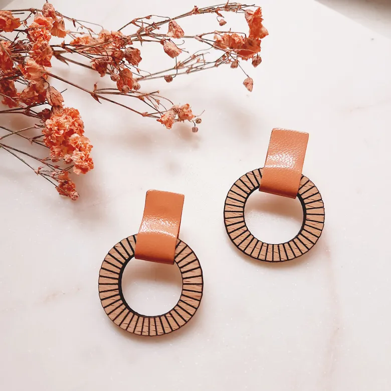 Boucles d'oreilles lollipops melon