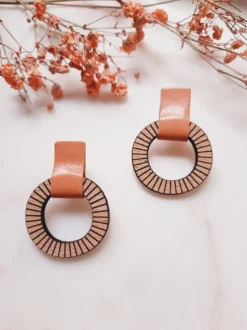 Boucles d'oreilles lollipops melon