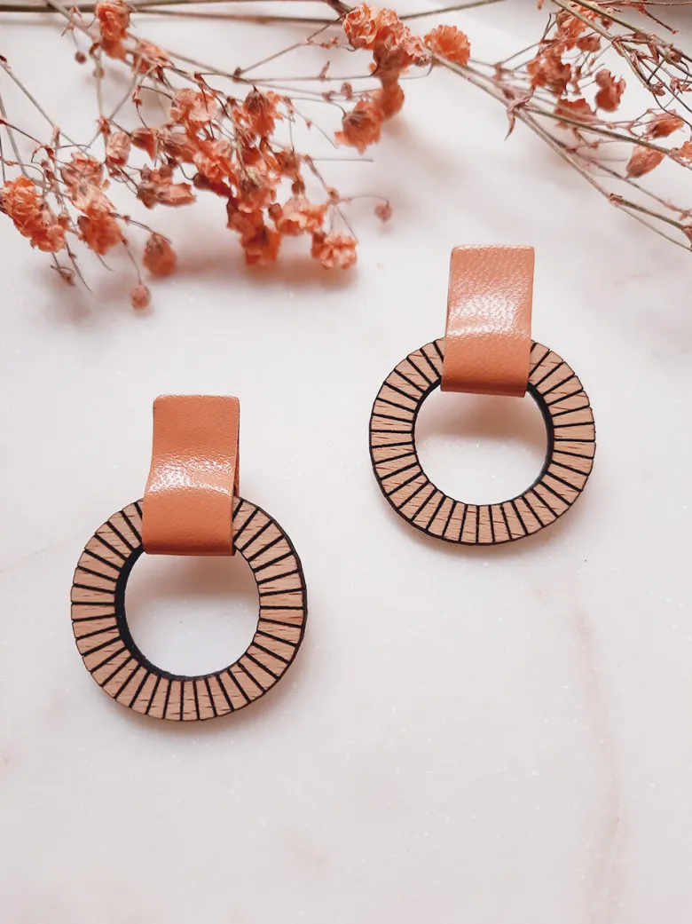 Boucles d'oreilles lollipops melon