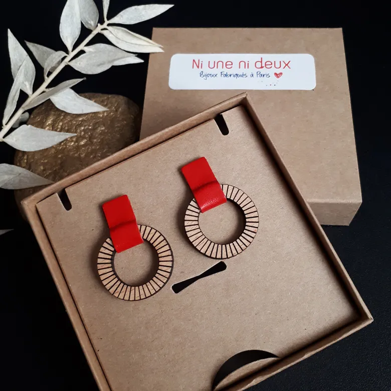 Boucles d'oreilles lollipops melon