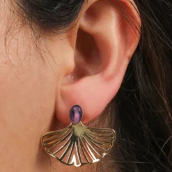 Boucles d'oreilles Mina améthyste