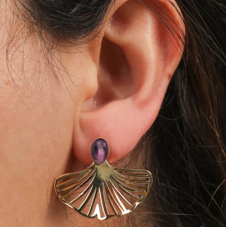 Boucles d'oreilles Mina améthyste