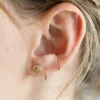 Boucles d'oreilles or puces coquillage