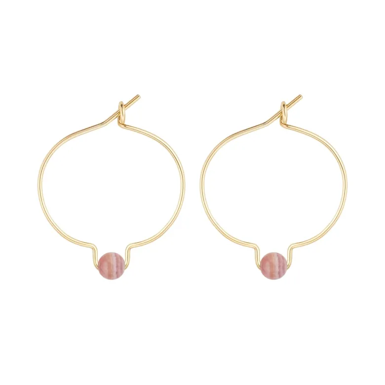 Boucles d'oreilles rhodochrosite