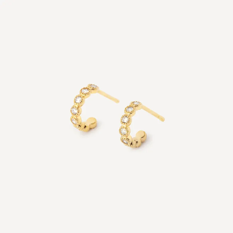 Boucles d'oreilles serties