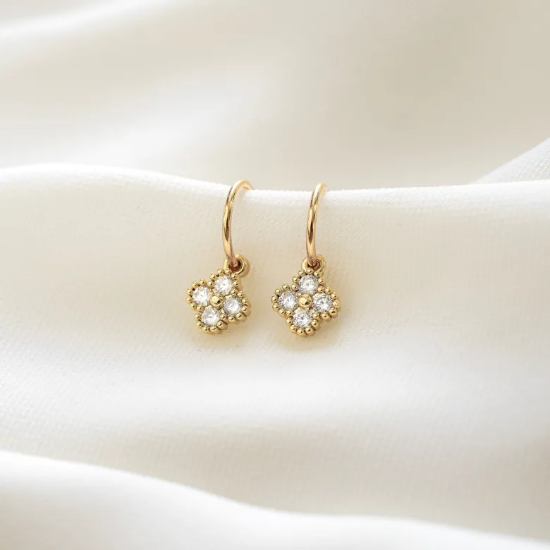 Boucles d'oreilles trèfle