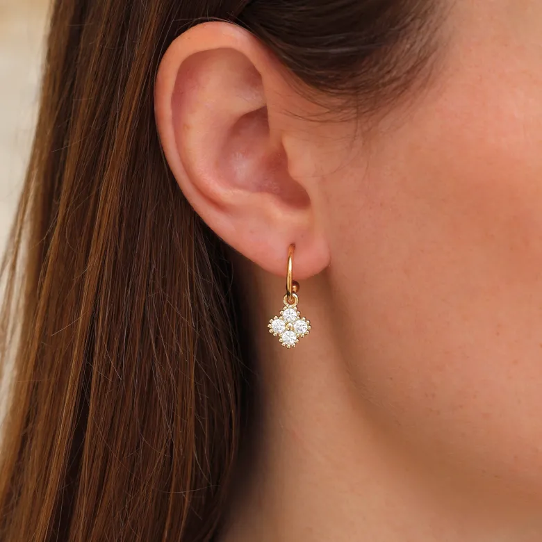 Boucles d'oreilles trèfle