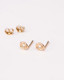 Boucles puces - olive - or