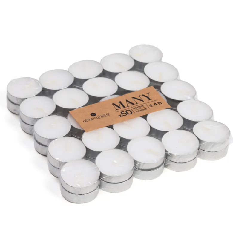 50 bougies chauffe-plat en paraffine environ 4 heures de combustion