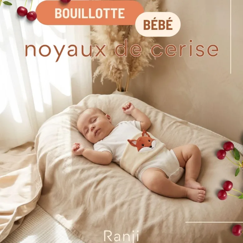 Bouillotte bébé noyaux de cerise renard