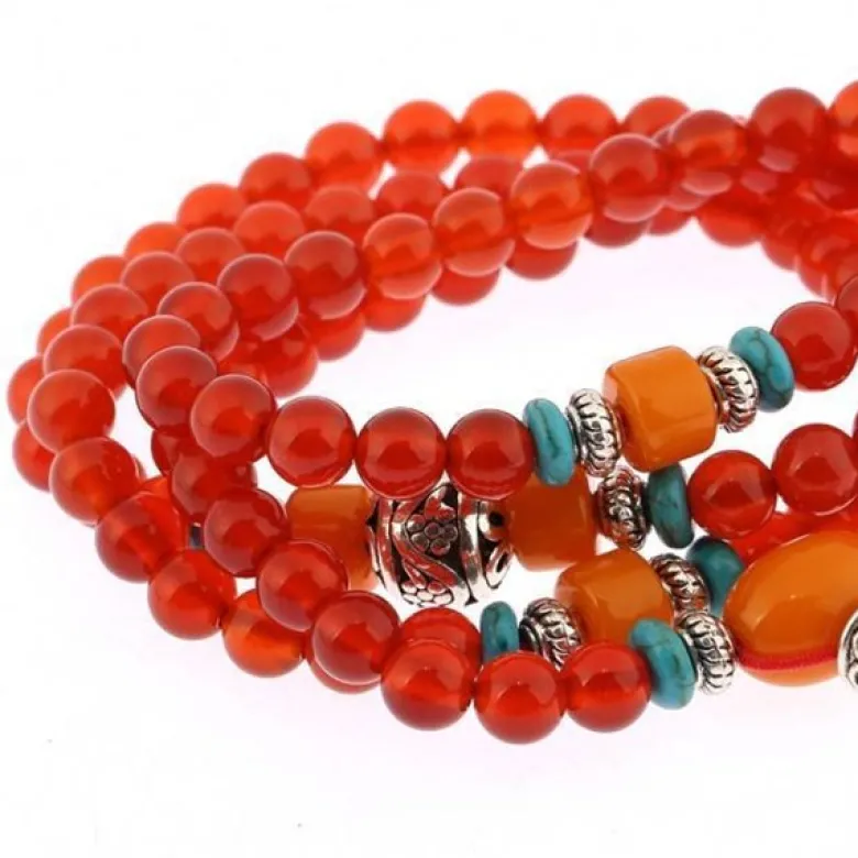 Bracelet-collier mala - agate