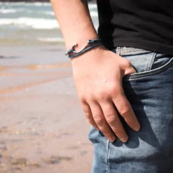 Bracelet corde hameçon homme marin bb