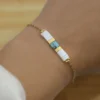 Bracelet de perles japonaises turquoise