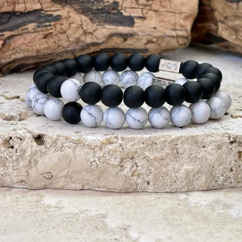 Bracelet en howlite - 2 pièces