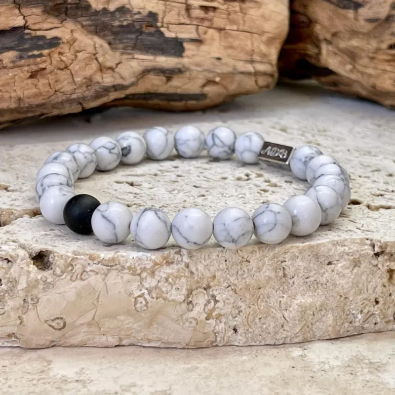 Bracelet en howlite - 2 pièces