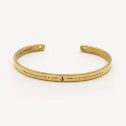 Bracelet jonc femme ancre marine breton