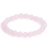 Bracelet élastique en perles de pierre naturelle Quartz rose